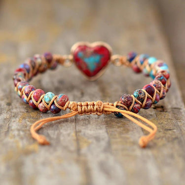 Loving Heart Charm Jasper Bracelet-Your Soul Place